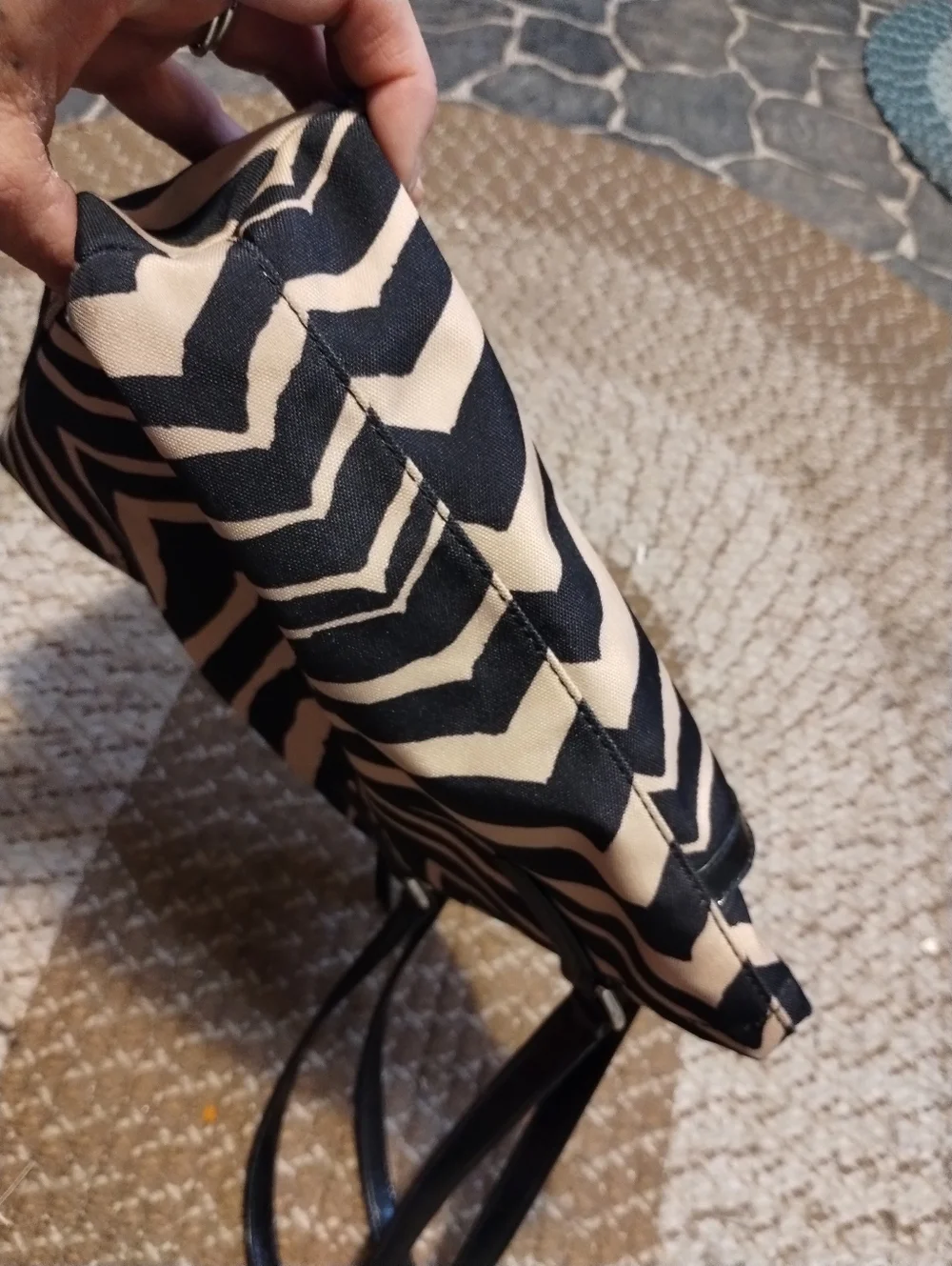 COACH Signature zebra print tote VINTAGE - Picture 5 of 9